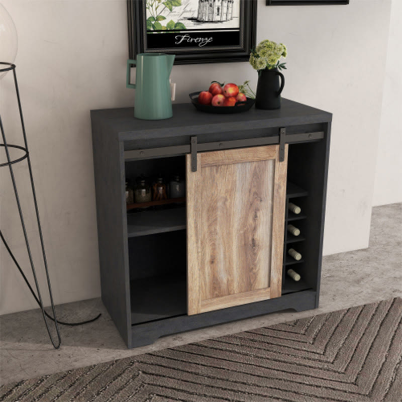 Farmhouse Barn Door Bar Cabinet  - image 4