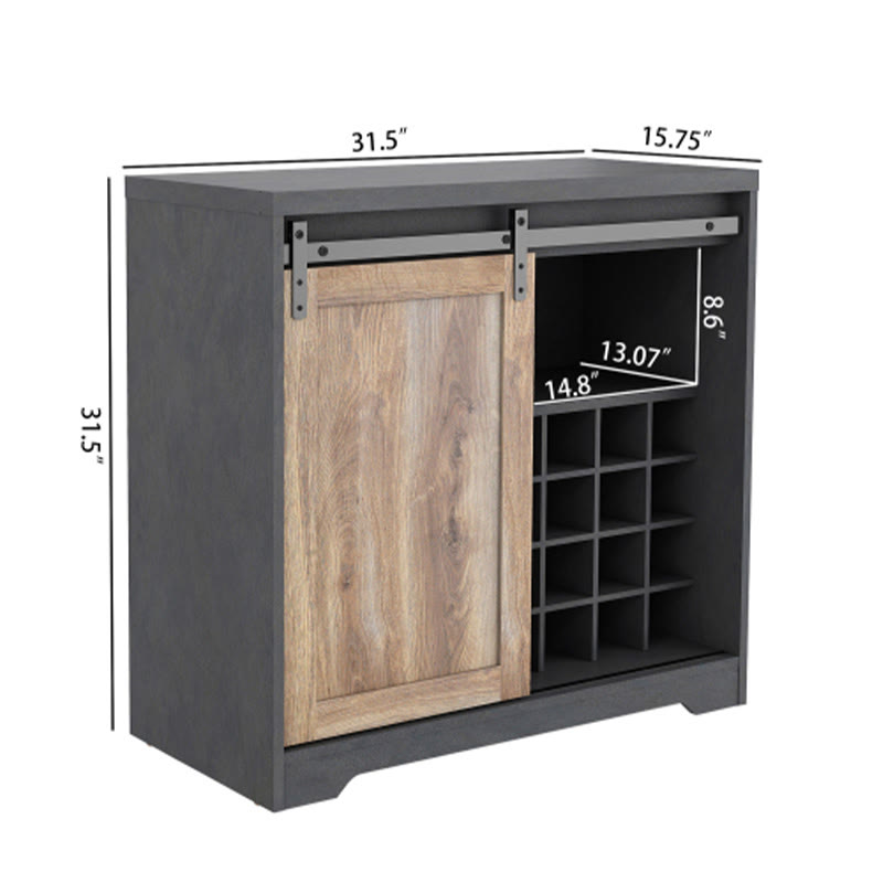 Farmhouse Barn Door Bar Cabinet  - image 7
