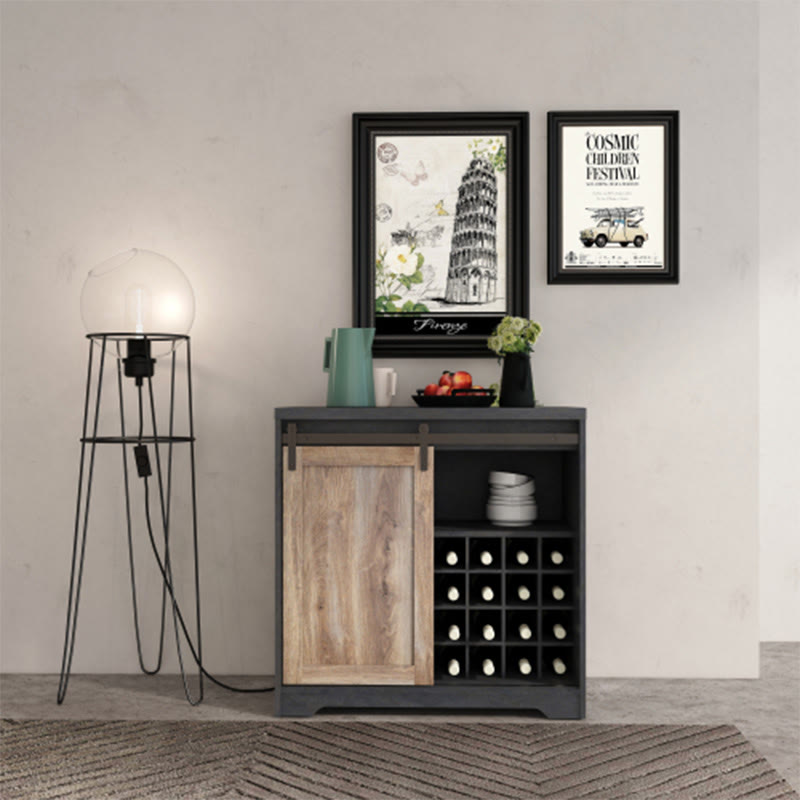 Farmhouse Barn Door Bar Cabinet  - image 3