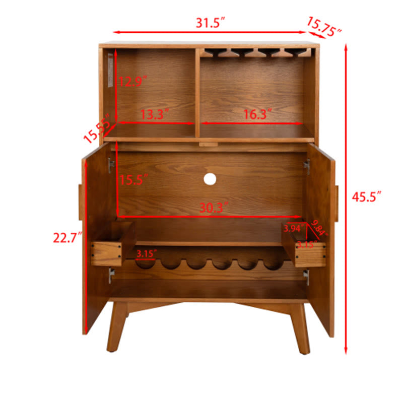 Rustic Kitchen Bar Cabinet - image 10