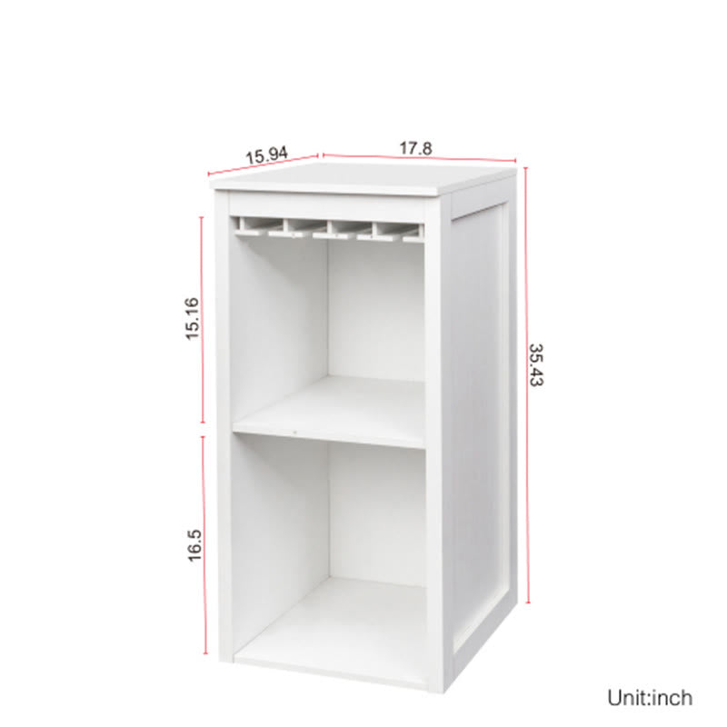 White Square Wine Bar Cabinet - image 8