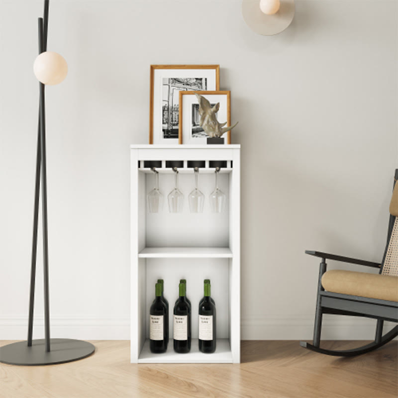 White Square Wine Bar Cabinet - White - image 0