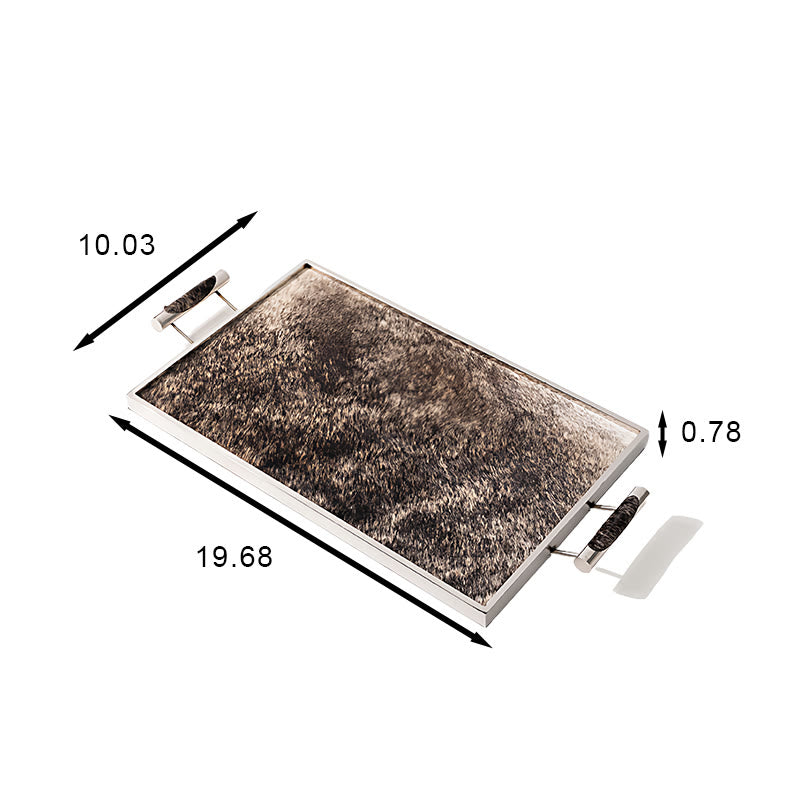 Horsehair-lined Rectangular Decorative Tray - image 4