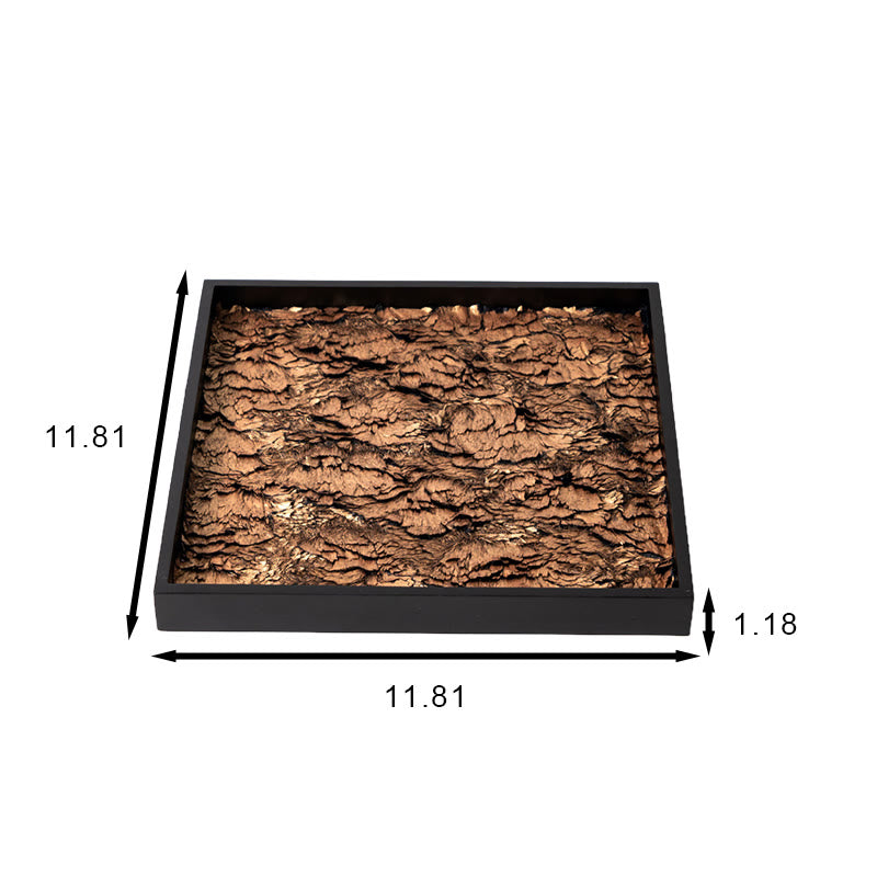 Geometric Leather-lined Decorative Tray - image 5