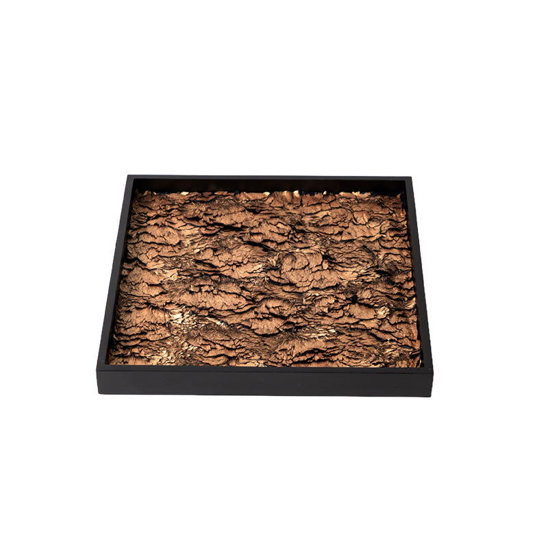 Geometric Leather-lined Decorative Tray - image 4