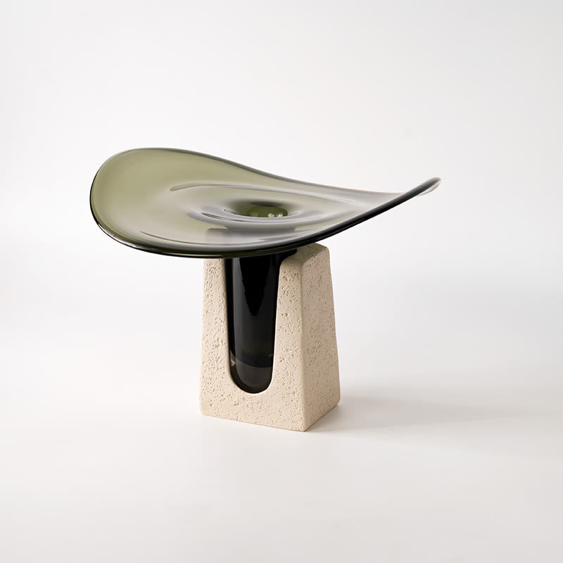 Decorative Glass Pedestal Tray - image 1