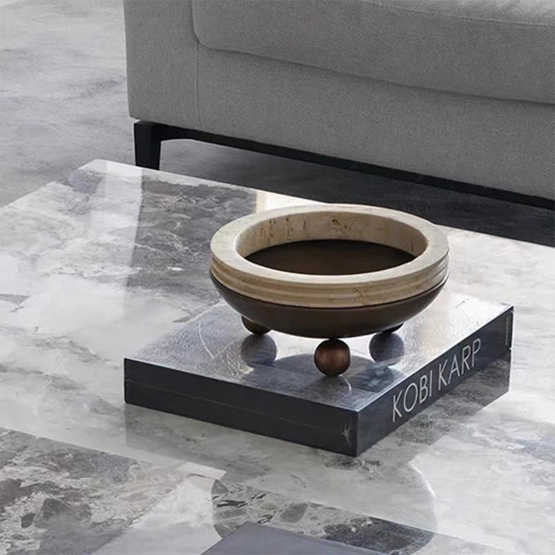 Vintage Ball-footed Decorative Round Tray - image 1