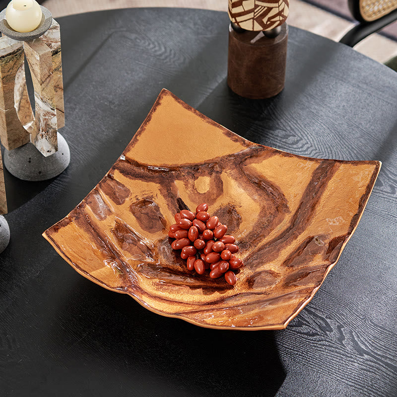 Artistic Design Decorative Tray - brown - image 0