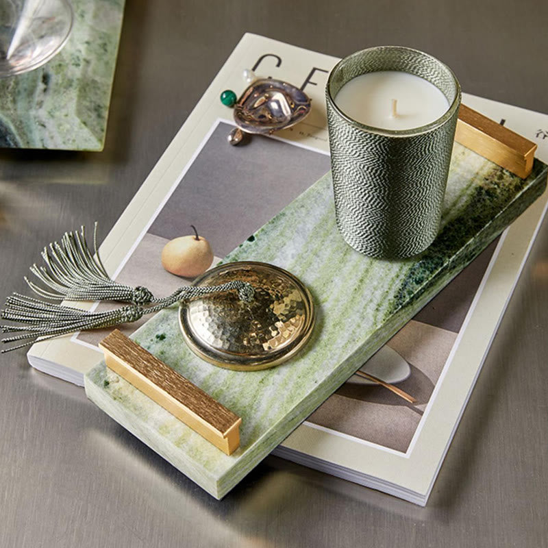 Natural Green Marble Artistic Tray - image 1
