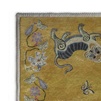 Vintage Tiger & Floral Soft Area Rug - image 5