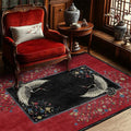 Floral Red-crowned Crane Anti-slip Area Rug - 60" x 96" - image 0
