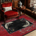 Floral Red-crowned Crane Anti-slip Area Rug - 60" x 96" - image 0