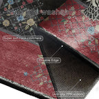 Floral Red-crowned Crane Anti-slip Area Rug - image 6