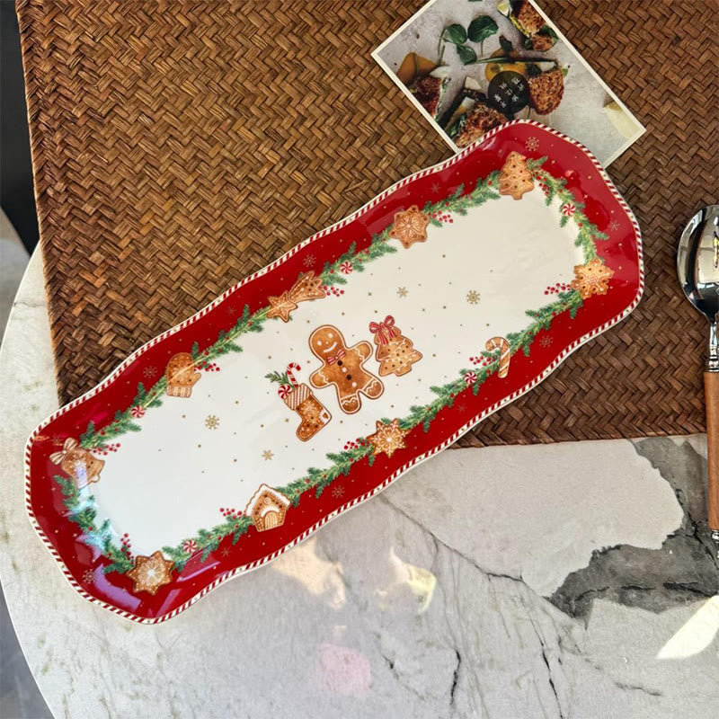 Christmas Gingerbread Man Decorative Dinner Plate - image 1