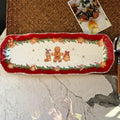 Christmas Gingerbread Man Decorative Dinner Plate - Red - image 0