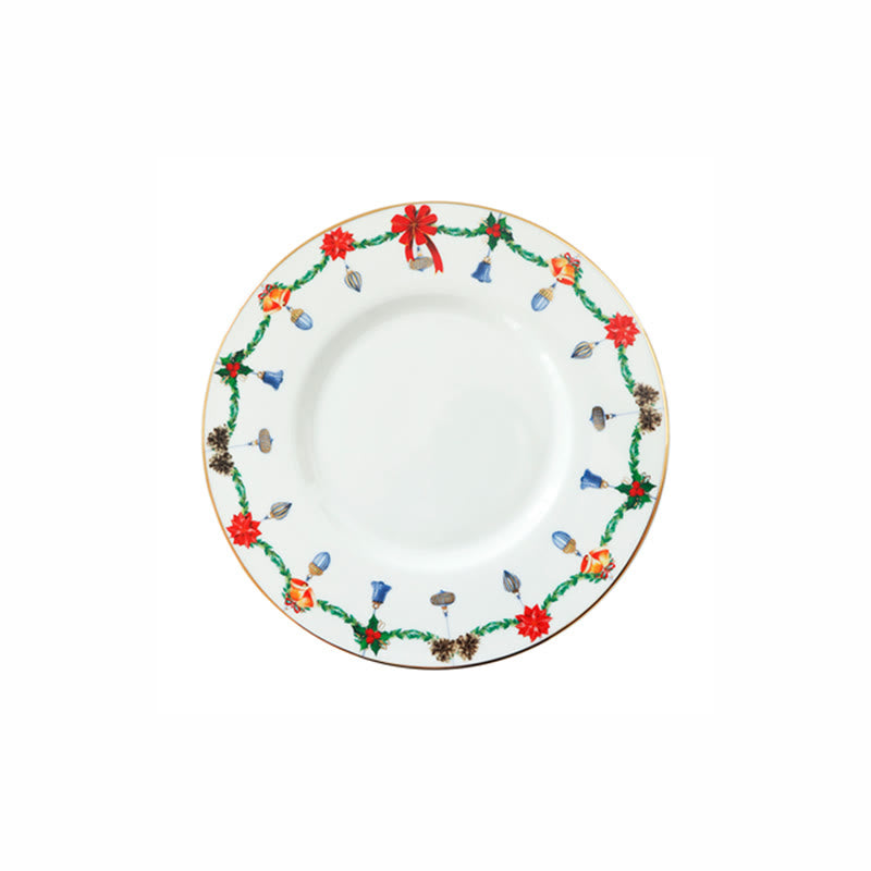 Hand-painted Christmas Garland Pattern Plate - image 9