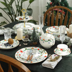 Hand-painted Christmas Garland Pattern Plate - image 7