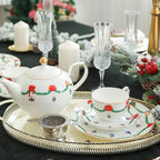 Hand-painted Christmas Garland Pattern Plate - image 6