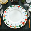Hand-painted Christmas Garland Pattern Plate - White - image 0