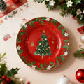 Red Ornament Christmas Tree Decorative Plate - Red - image 0