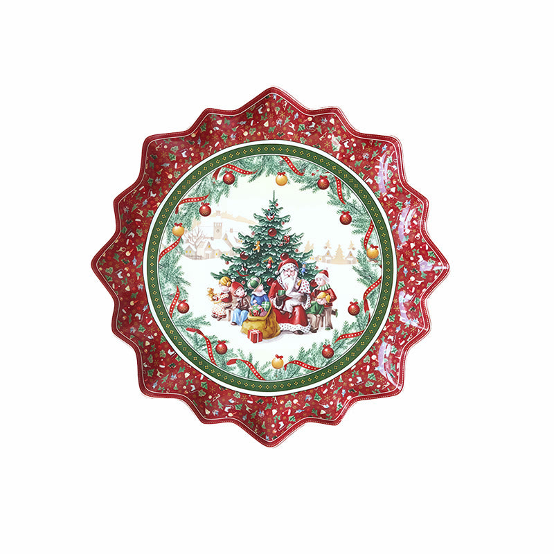 Colorful Christmas Lace Decorative Plate - image 5
