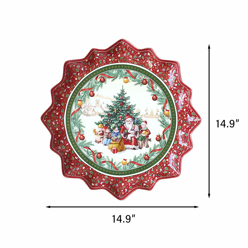 Colorful Christmas Lace Decorative Plate - image 6