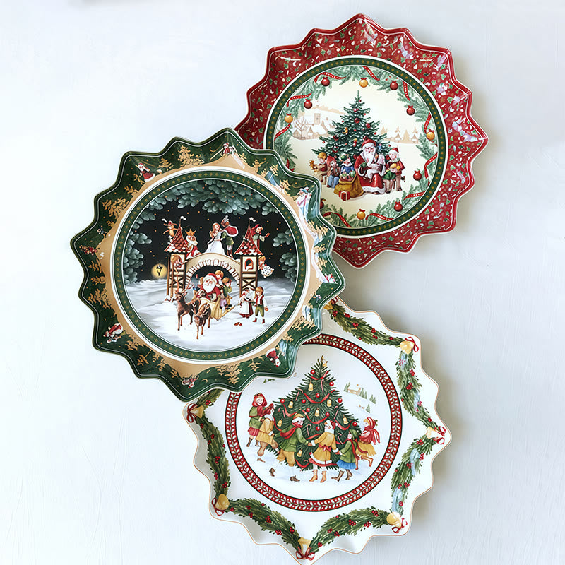 Colorful Christmas Lace Decorative Plate - image 4