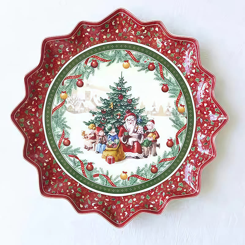 Colorful Christmas Lace Decorative Plate - image 3