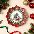Colorful Christmas Lace Decorative Plate - image 2