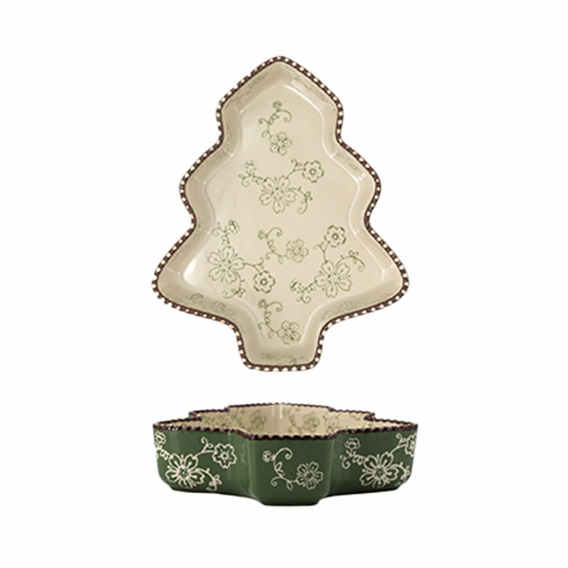 Artistic Beauty Underglaze Christmas Tree Plate - image 6