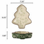 Artistic Beauty Underglaze Christmas Tree Plate - image 7