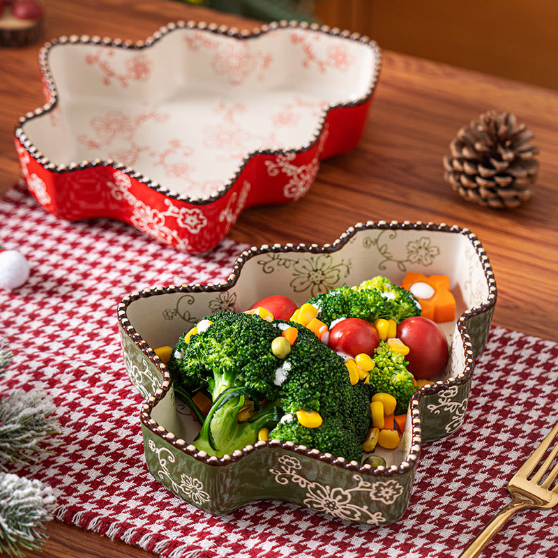 Artistic Beauty Underglaze Christmas Tree Plate - image 1