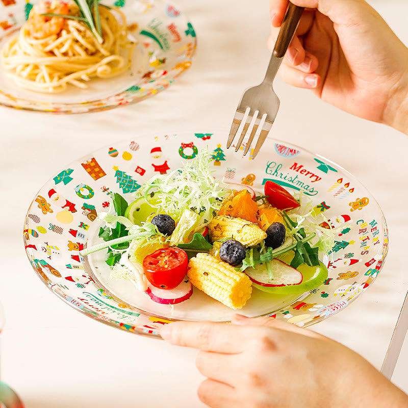 Adorable Christmas Decorative Glass Plate - Lucency - image 0