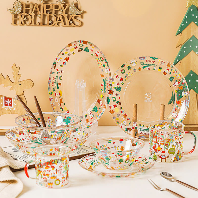 Adorable Christmas Decorative Glass Plate - image 4