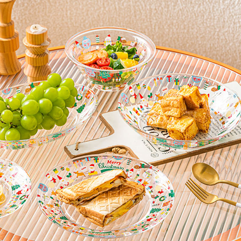 Adorable Christmas Decorative Glass Plate - image 2