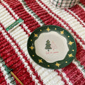 Round Ceramic Decorative Plate With Star Pattern - Green - image 0