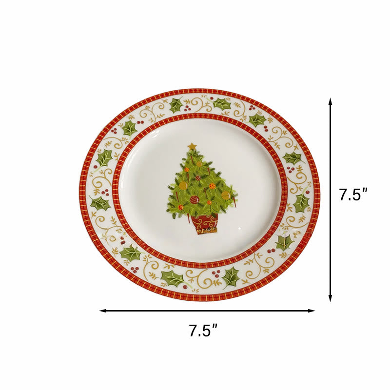 Christmas Tree Decorative Wreath Plate - image 4