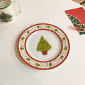 Christmas Tree Decorative Wreath Plate - Red - image 0