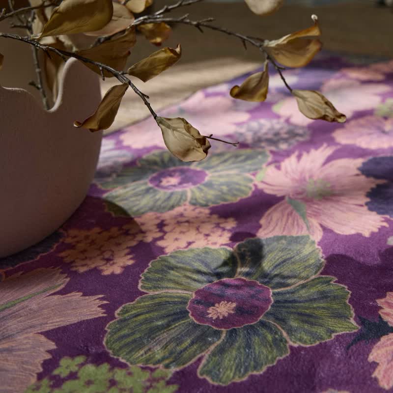 Vintage Botanical Foldable Anti-slip  Area Rug - image 6