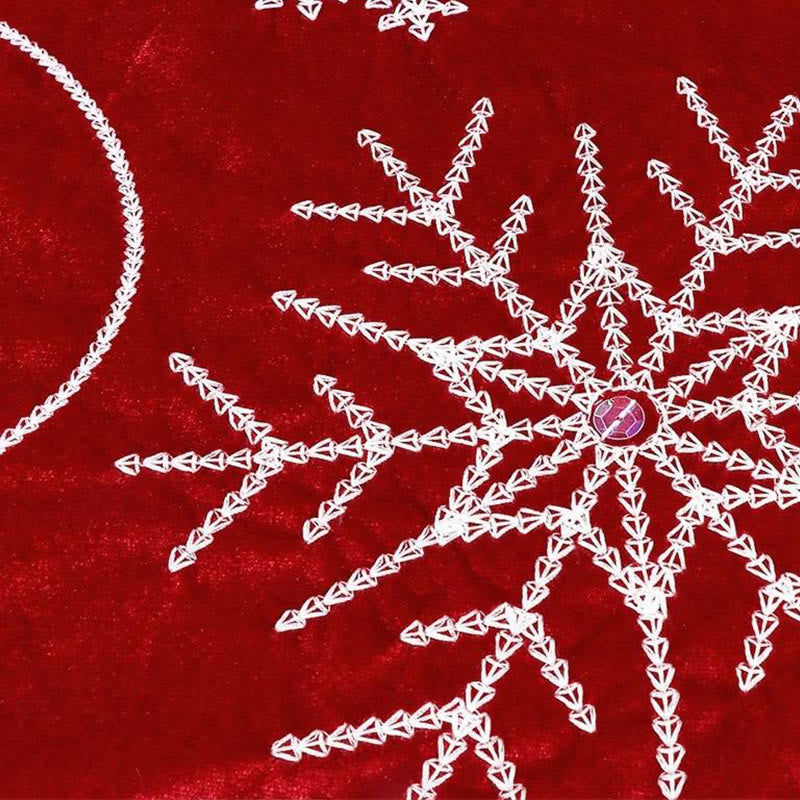 Velvet Snowflake Christmas Tree Skirt - image 8