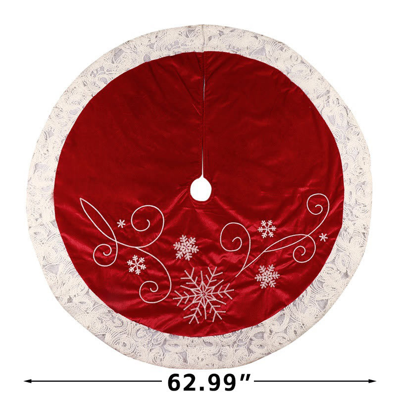 Velvet Snowflake Christmas Tree Skirt - image 10