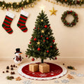 Velvet Snowflake Christmas Tree Skirt - Red - image 0