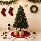 Velvet Snowflake Christmas Tree Skirt - Red - image 0