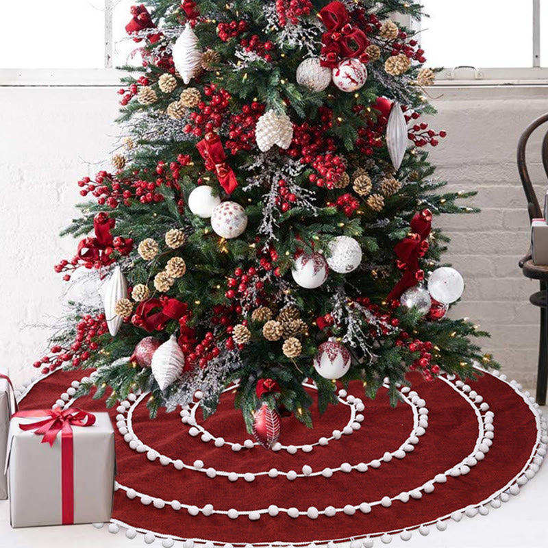 Warm Festive Decor Christmas Tree Skirt - image 1
