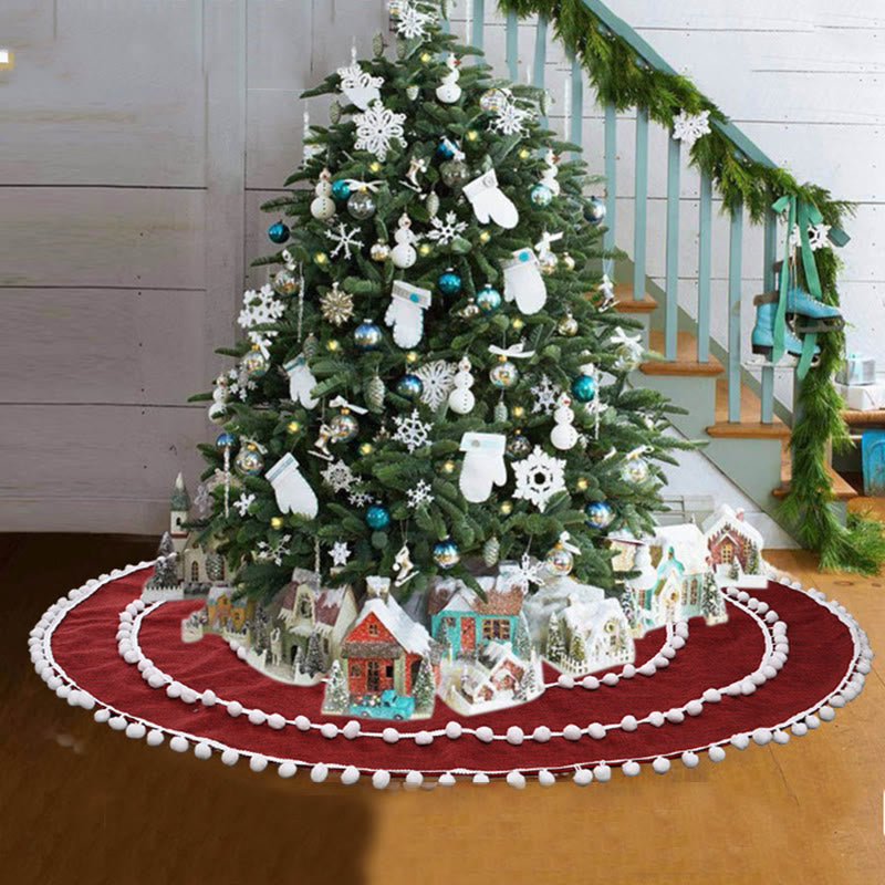 Warm Festive Decor Christmas Tree Skirt - image 3