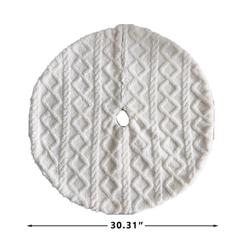 White Woven Pattern Tree Skirt - image 8