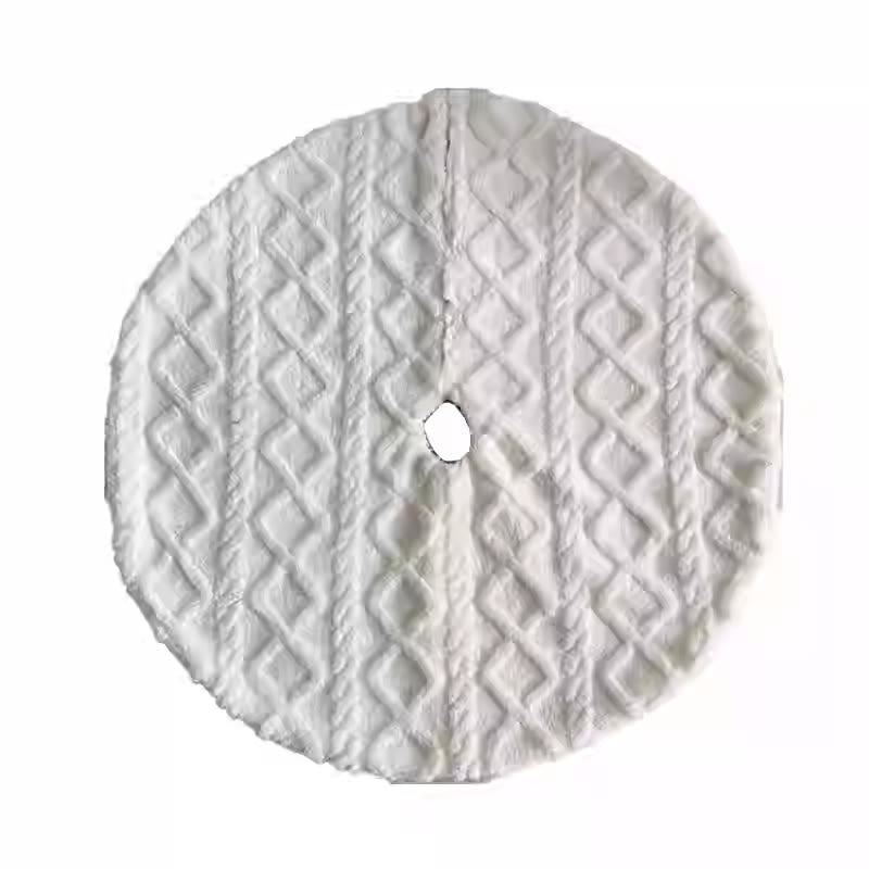 White Woven Pattern Tree Skirt - image 7