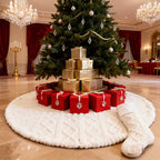 White Woven Pattern Tree Skirt - image 1