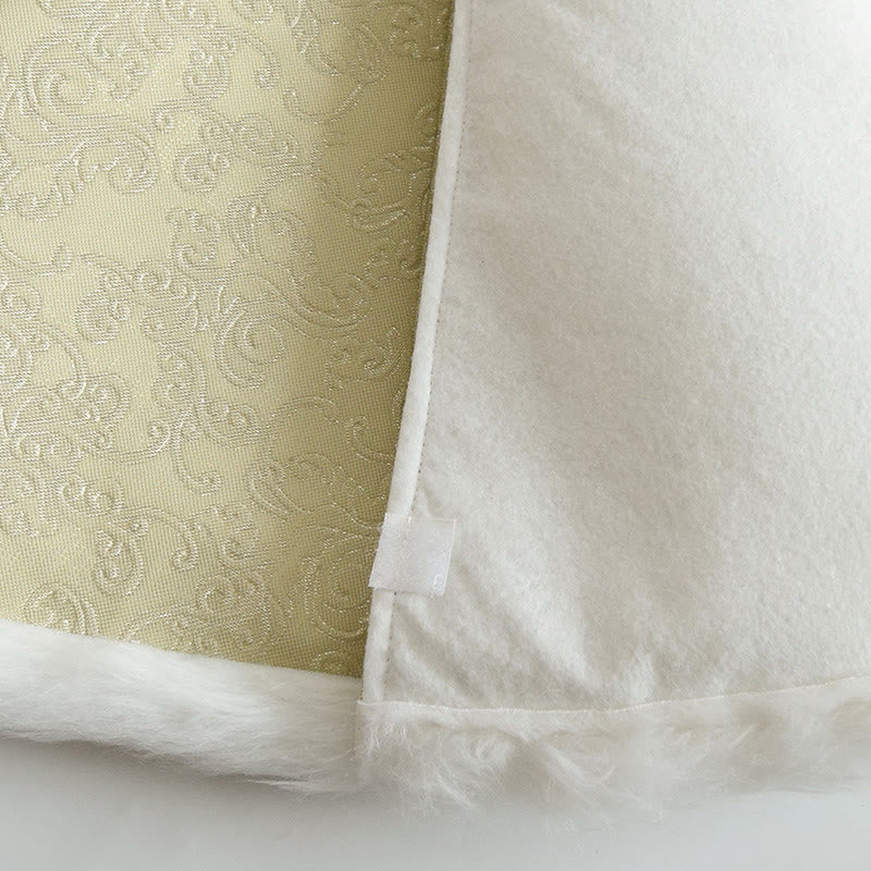 Golden Decorative 3d Embossed Christmas Tree Skirt - image 6