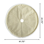Golden Decorative 3d Embossed Christmas Tree Skirt - image 9